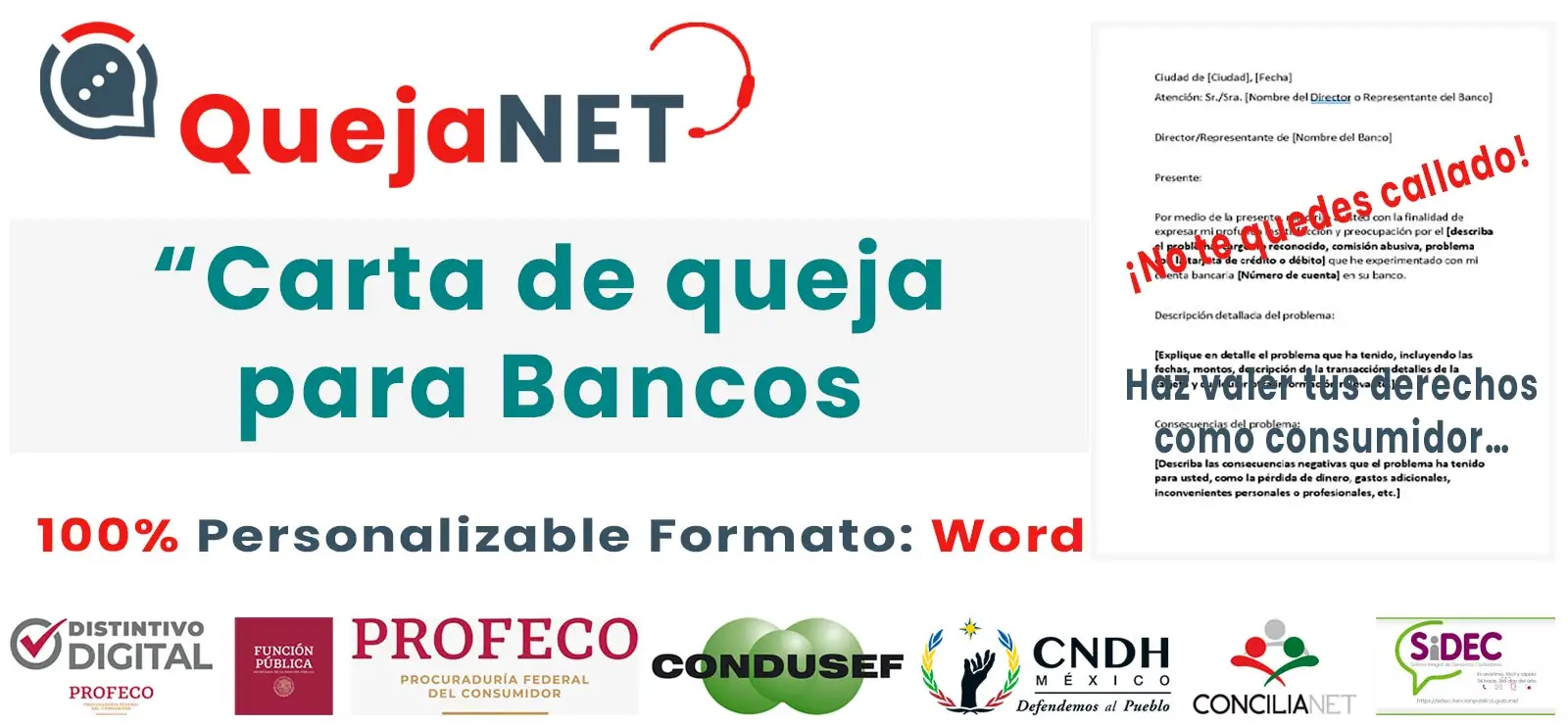Carta de Queja o Denuncia para un banco | Queja.Net Sitio Oficial de Quejas, Reclamos y Denuncias